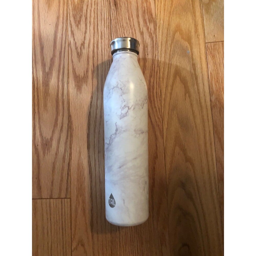 Tal 20 oz stainless steel water bottle wood grain finish